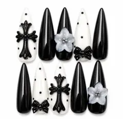 現品 ネイルチップ 十字架　シズニルック 痛ネイル　ウィッシュコア クロムネイルのサムネイル