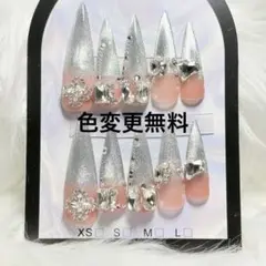 韓国　ギャル　ネイルチップ　ネイル　ロング　スナ系　量産型　y2k ワンホン