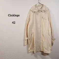 Cinklege　ロングマウンテンパーカー　ジャンバー　長袖　ベージュ　薄手