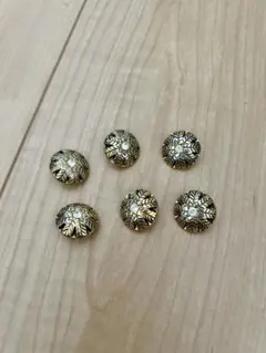 金色　装飾用ボタン 6個セット