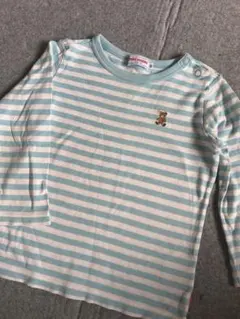 ミキハウス　ボーダー　長袖　Tシャツ　ロンT 90 2枚セット