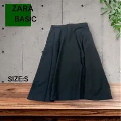 e2233☆ZARA BASIC ブラック フレアスカート S