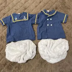 ドナルドダック セーラーシャツセット　ベビー　ドナルド　ベビーパンツ