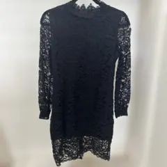 新品‼️美シルエット✨ 総レース ワンピース Lサイズ 黒 上品 大人可愛い