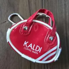 KALDI COFFEE FARM ミニバッグ型　ポーチ　レッド