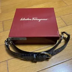 Salvatore Ferragamo ベルト クロコ型押し