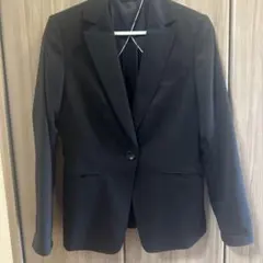 洋服の青山Precious 黒 ストライプ ブレザー7号