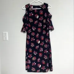 【美品】TOMMY HILFIGER フラワープリント ワンピース 肩出し 花柄