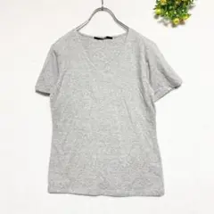 アーバンヒムス【M】半袖Tシャツ ソリッド 無地 グレー Vネック ザンパ 古着