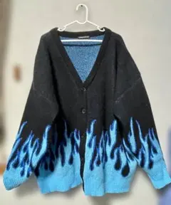 CAPSULECOLOR 炎模様 カーディガン(匿名配送)