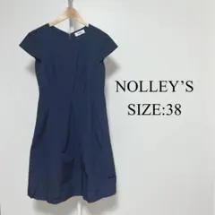 【美品】NOLLEY’S ワンピース 半袖 ミニ ネイビー シンプルのサムネイル