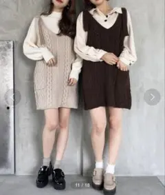 ヘザー 2wayニットジャンスカ