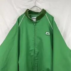 グリーン ジップアップジャケット 自転車ロゴ