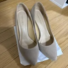ベージュ スエード ハイヒールパンプス M