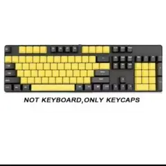 【新品】104個 キーキャップ ブラック×イエロー MXのサムネイル