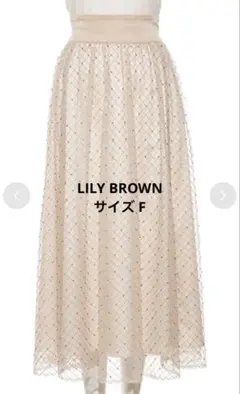 リリーブラウン Lily Brown ビーズ刺繍ロングスカート
