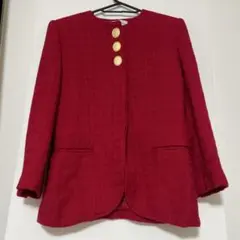 Christian Dior 赤 金ボタン ニットジャケットのサムネイル