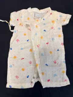 【中古品】ミキハウス 甚平風ベビー服 60-70サイズ
