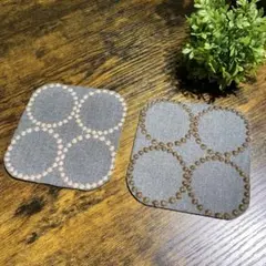 ミナペルホネン　ハンドメイド　コースター　2枚セット　323