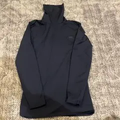 TIGORA ネイビー長袖タートルネックアンダーシャツ　Lサイズ　防寒　スポーツ