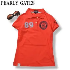 【日本製】パーリーゲイツ PEARLY GATES 半袖 ポロシャツ 0レッド♪