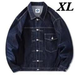 ダークデニム ボタン付きジャケット XL Gジャン　デニムジャケット