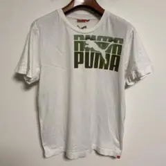 PUMA プーマ ロゴプリント Tシャツ ホワイト M