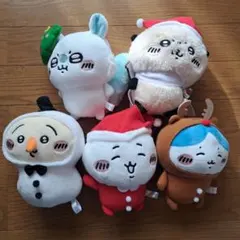 本日限定★ちいかわ　クリスマス　ぬいぐるみ　ハチワレ　うさぎ　5個セット