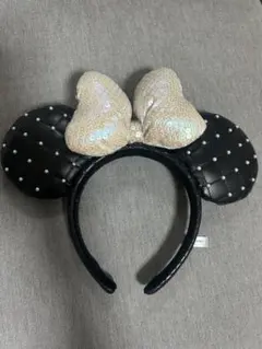 ミッキー耳カチューシャ・パール装飾