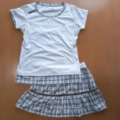 バボラ テニスウェア セットアップ　ツィード柄 上下XL