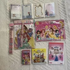 ディズニープリンセス　メモ帳　文房具　クレヨン　鉛筆　ぬりえ　ノート