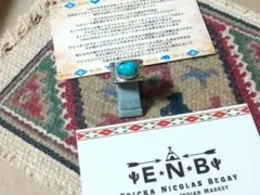 エリッカニコラスビケイ　シルバーリング①キングマンターコイズのサムネイル