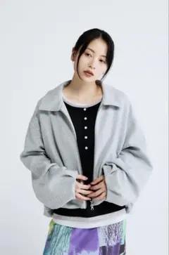 【お値引交渉可】 JEANASIS ダンボールバルーンブルゾン グレーのサムネイル