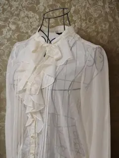 古着 レトロ古着 Vintage ロリータ ボウタイ レース シアー ブラウス