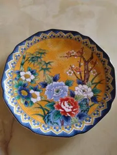 花柄装飾の陶器皿 5枚セット