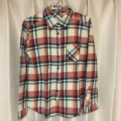 チャオパニック　長袖　チェック　ネルシャツ