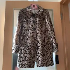 ヒョウ柄ジャケットコート