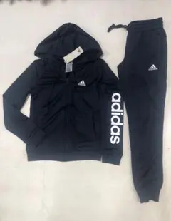 新品adidas ジャージ上下セット J/S (S)ネイビー