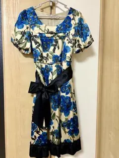 TO BE CHIC 花柄ひざ丈ワンピース パーティドレス40