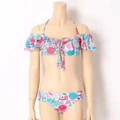 ☆美品 ジルスチュアート JILL  シェル柄オフショルダービキニ 水着 PK