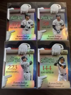 Topps MLB 2025 ホリデー　アーロンジャッジ クリスマス仕様 4枚