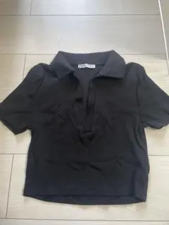 ZARA 黒 トップス MEX28 S〜M（M寄り）