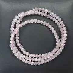 ラベンダーアメジスト 4mm 3連ブレスレット ネックレス
