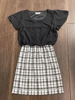 Fabulous 半袖ミニワンピース チェック柄M
