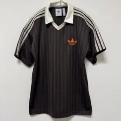 Mサイズ】アディダス フットボールジャージ Tシャツ 半袖ブラウン
