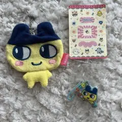 新品⭐︎たまごっちシール⭐︎まめっちポーチキーホルダー&ストラップ&デコシール