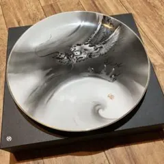 鹿背山焼 楽土窯 福田翔作 飛龍雲波 飾深皿 共箱 - メルカリ