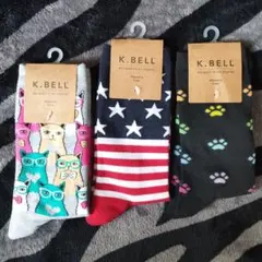 23−25 K.BELL レディース ソックス 3足セット