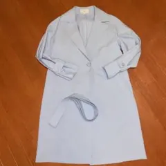 【美品】UNTITLED ライトブルーロングコート サイズ2