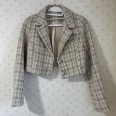 LIP SERVICE ツイードジャケット Sサイズ ベージュ